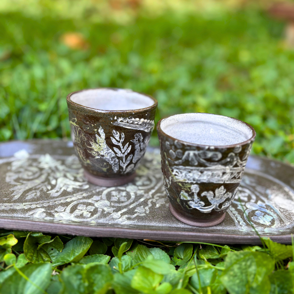 BARCELONA platter and tumbler set