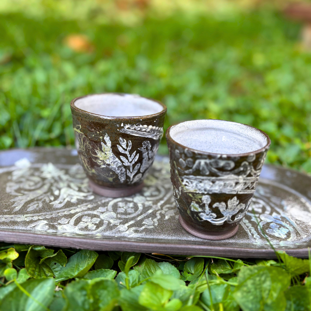 BARCELONA platter and tumbler set