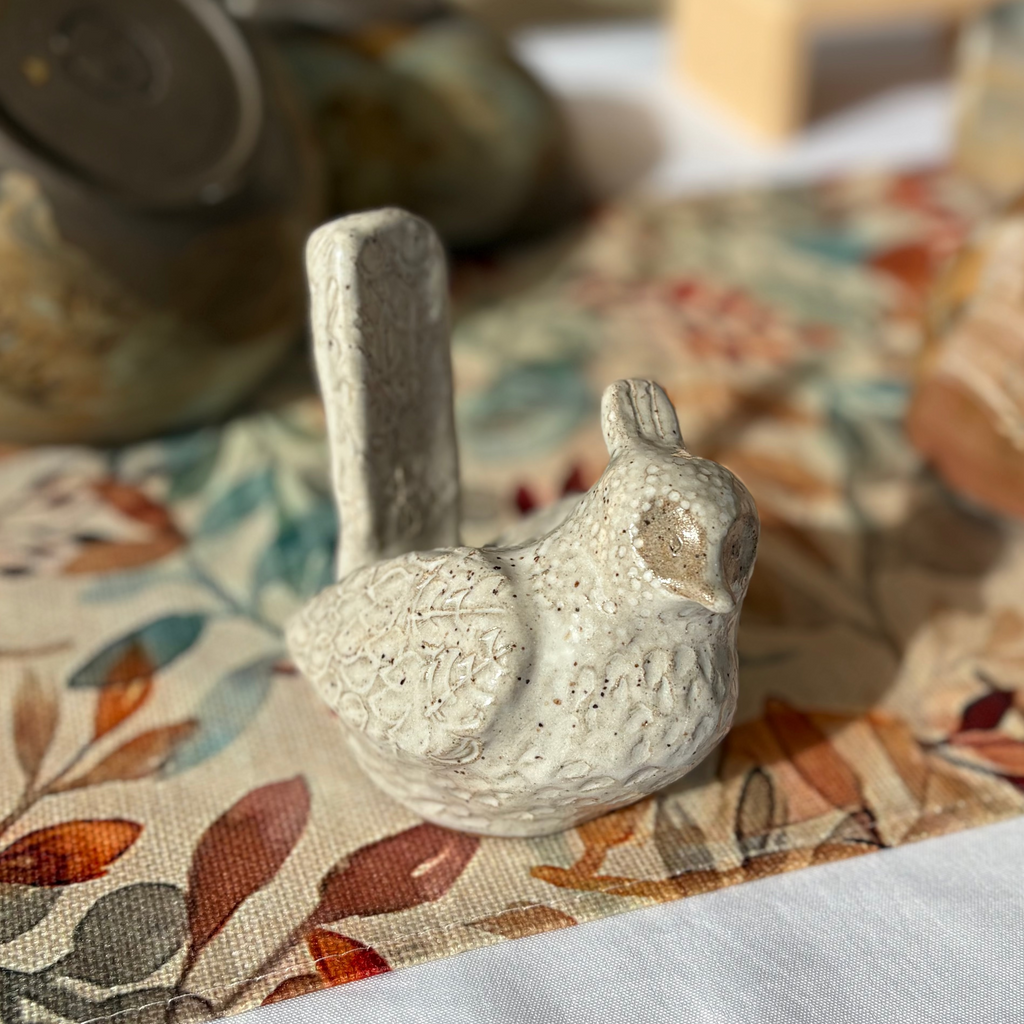 Textured speckled bird