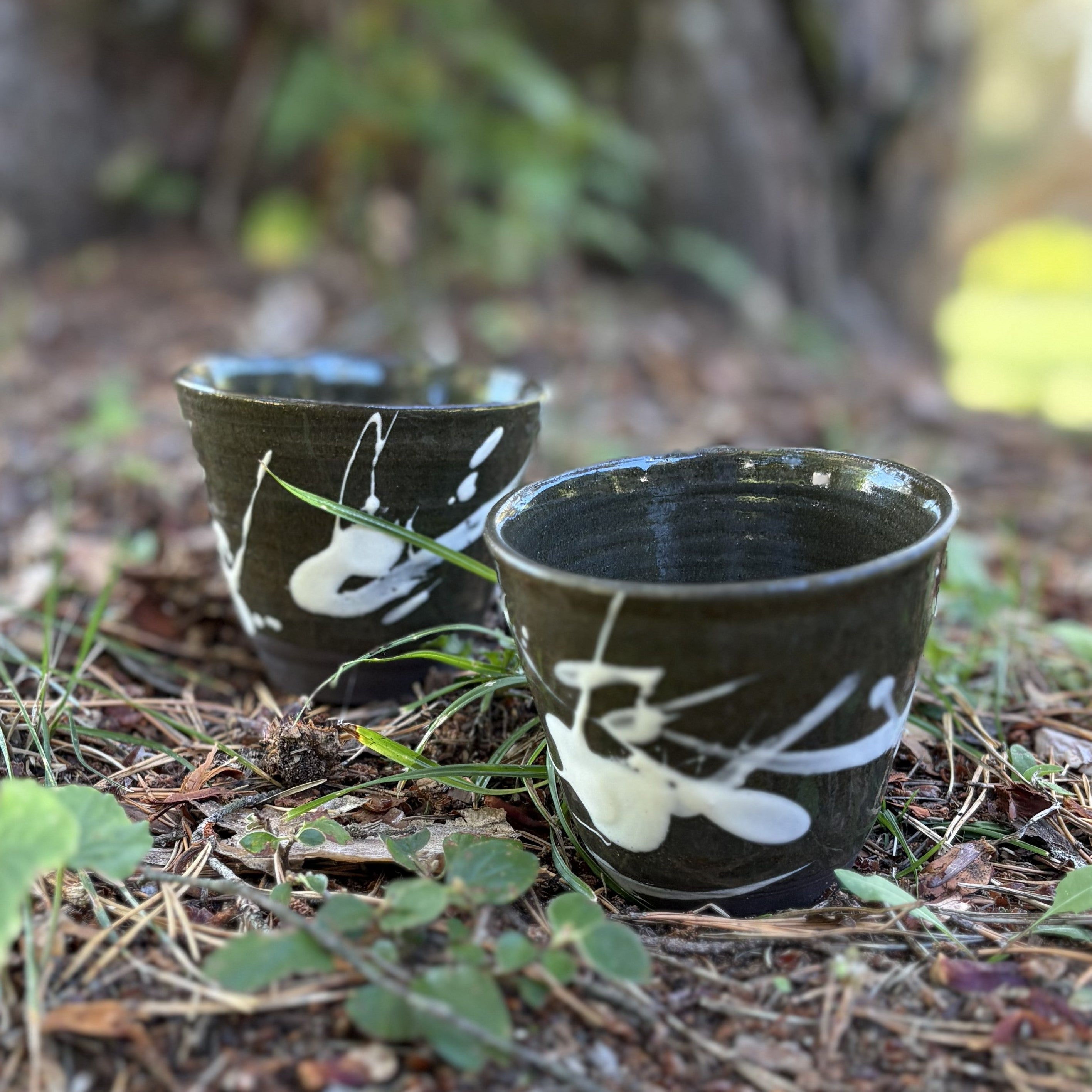Set of 2 minimalist Japanese-inspired tumblers 5oz/150ml